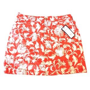 Charter Club Comfort Waist Sateen Skort Coral Floral Size 16 New with Tags